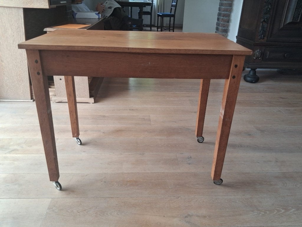 eiken tafeltje, Ophalen, Gebruikt, 75 cm of meer, 60 cm of meer