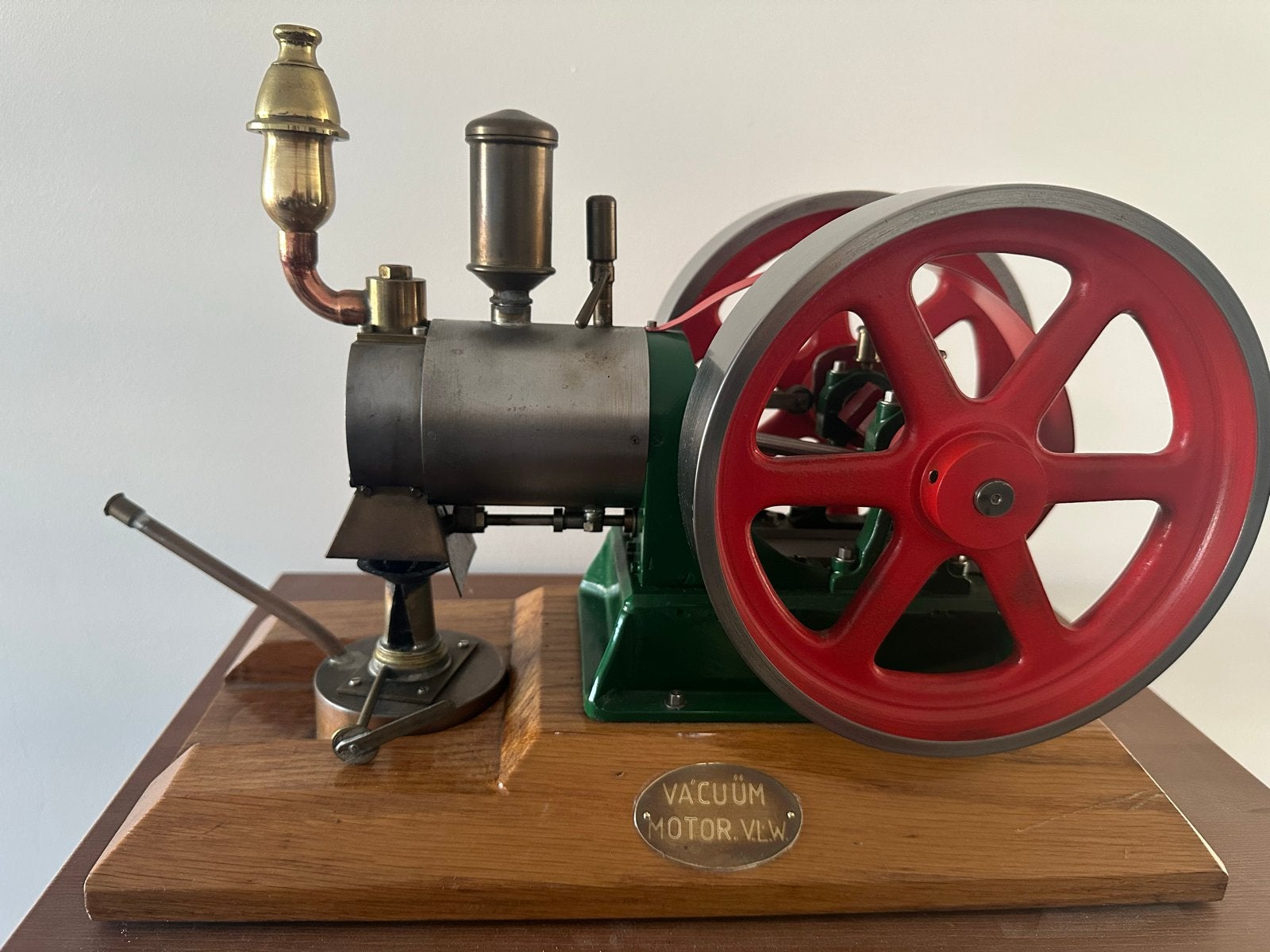 Vlammenhapper - Vacuum Motor op Alcohol met Groot Vliegwiel, Ophalen of Verzenden, Gebruikt