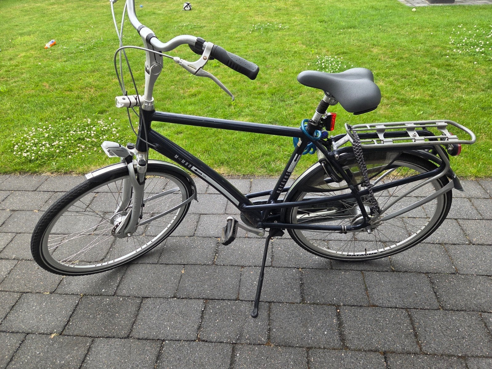 Donkerblauwe herenfiets - Batavus, Fietsen en Brommers, Ophalen, Gebruikt, Batavus, Versnellingen