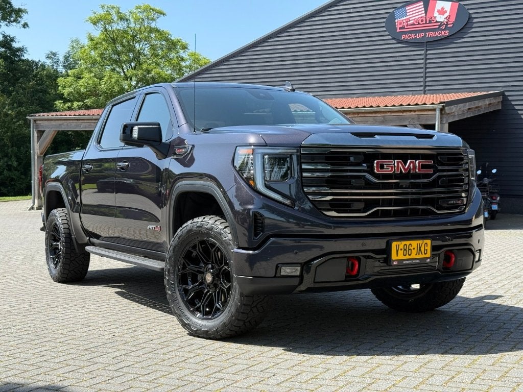 GMC Sierra AT4 6.2L V8 pick-up bedrijfswagen, Auto's, Automaat, 4 stoelen, Zwart, Leder