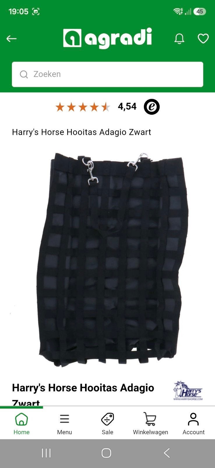 Hooitas Harry's Horse Adagio zwart, Ophalen of Verzenden, Gebruikt