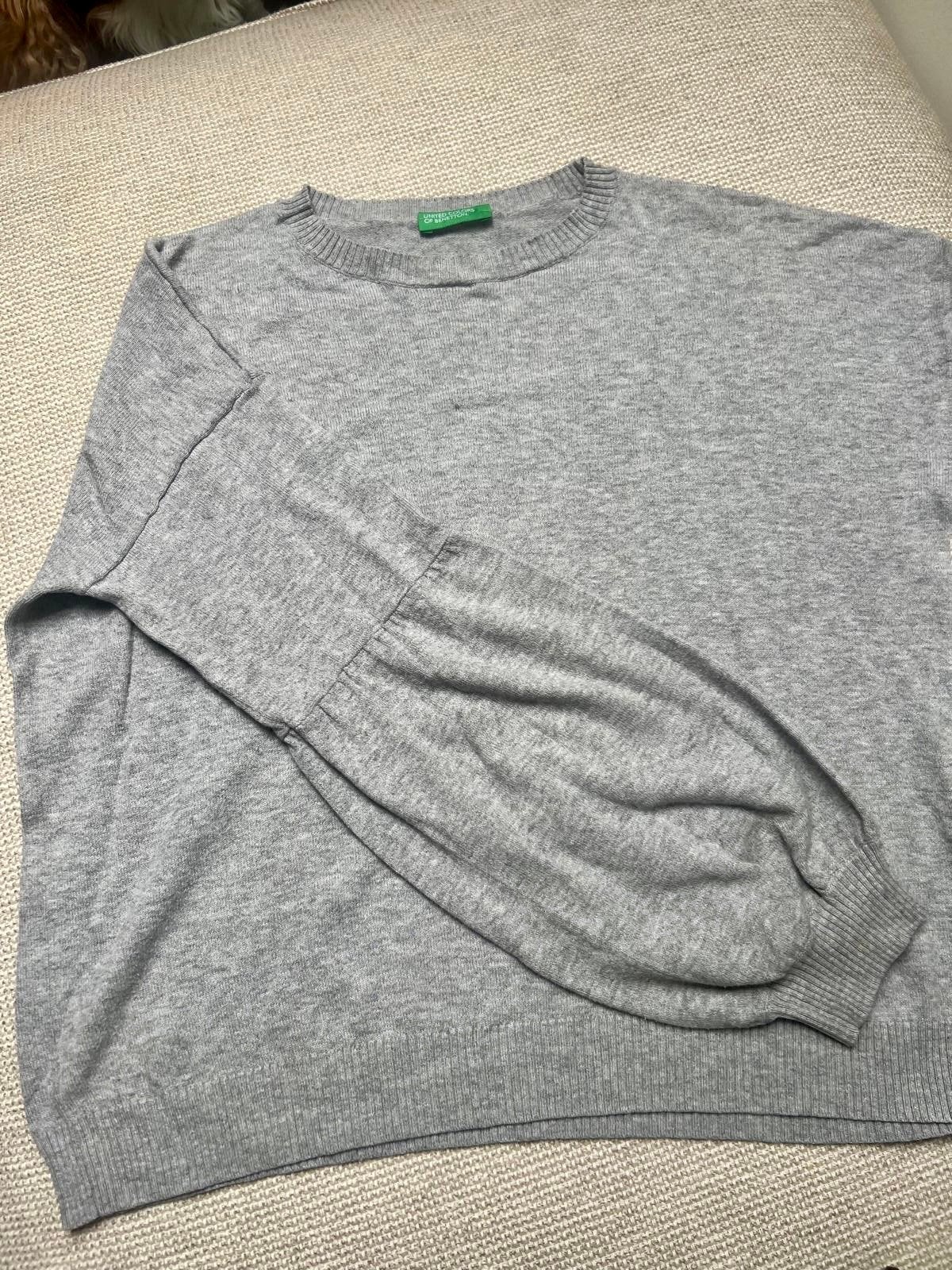 Grijze trui van United Colors of Benetton, Kleding | Dames, Truien en Vesten, Ophalen of Verzenden, Gedragen, Maat 38/40 (M), Grijs