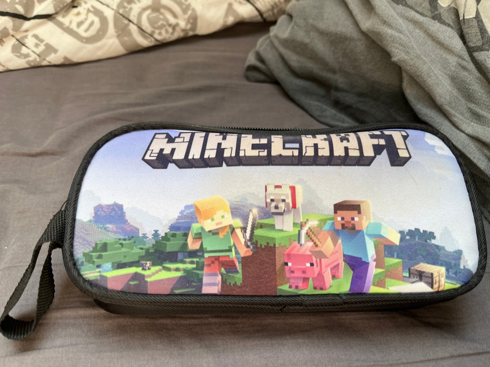Minecraft etui met twee vakken, Ophalen of Verzenden, Zo goed als nieuw