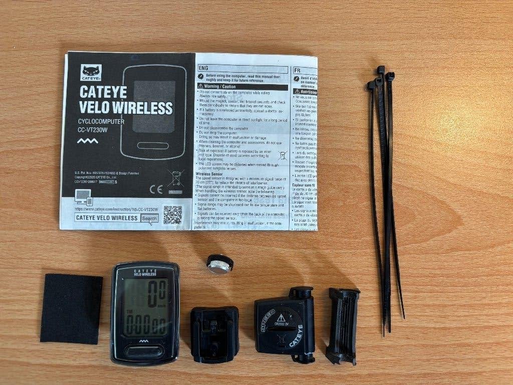 Fietscomputer Cateye CC-VT230W, Ophalen of Verzenden, Draadloos, Zo goed als nieuw