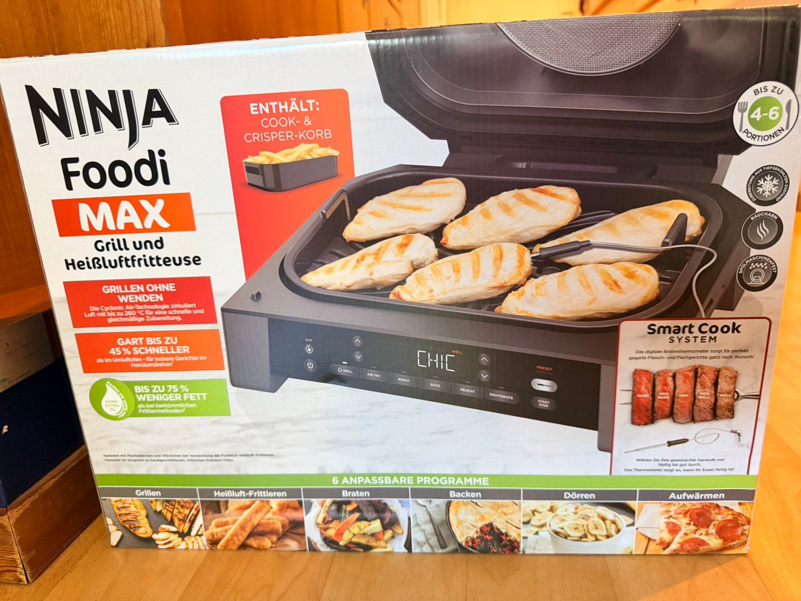 NINJA Foodi MAX Grill (Nieuw in doos), Ophalen of Verzenden, Nieuw, Airfryer XL