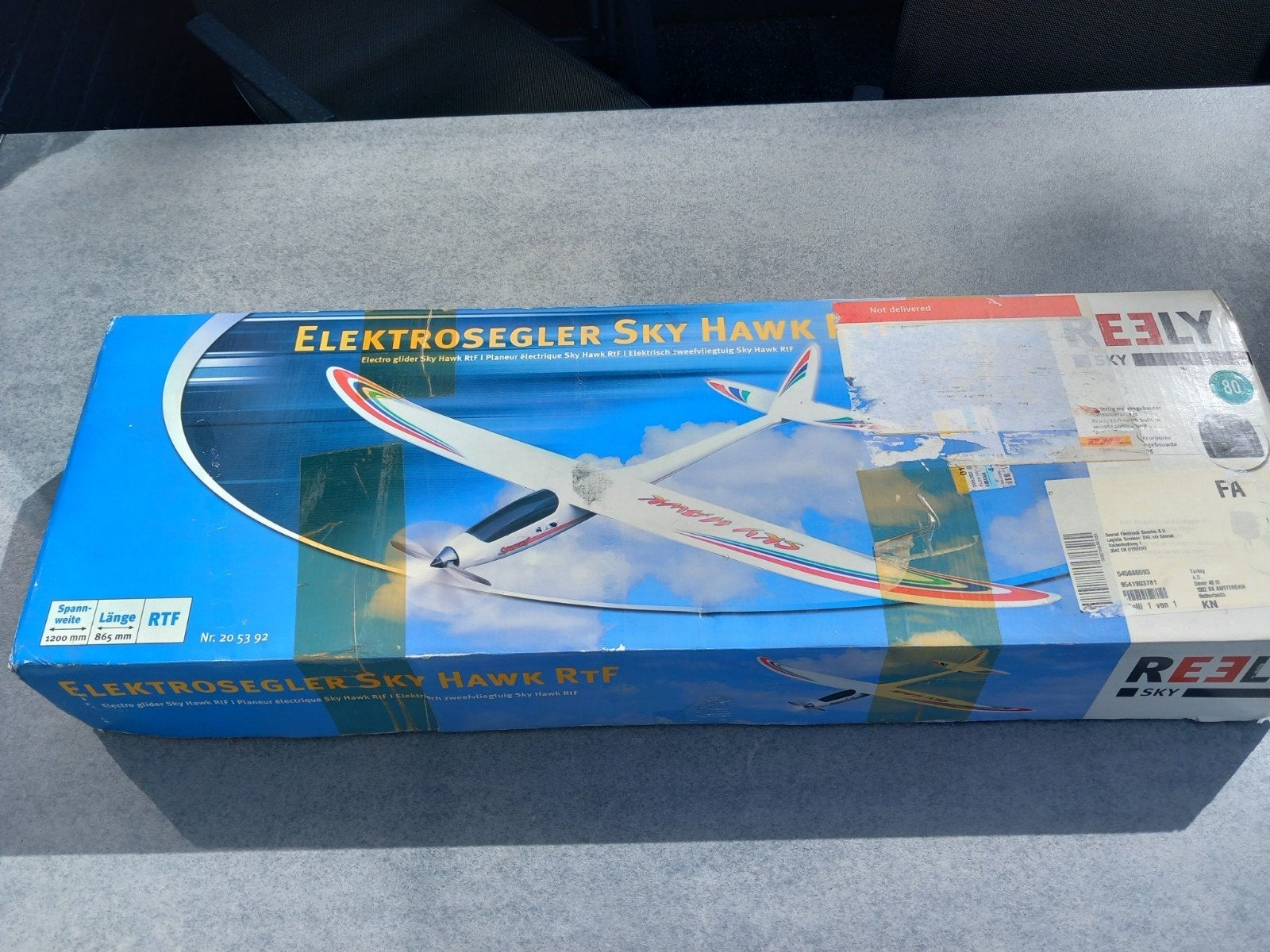 Reely Sky Hawk electro zwever RTF spanw. 1200 mm, Hobby en Vrije tijd, Ophalen of Verzenden, Gebruikt, Elektro, RTF (Ready to Fly)