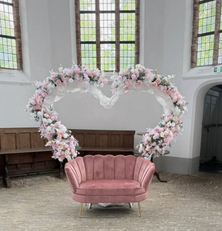 Hart backdrop frame XL wit – Bruiloft | Bloemenboog trouwen, Ophalen of Verzenden, Zo goed als nieuw, Geboorte of Huwelijk