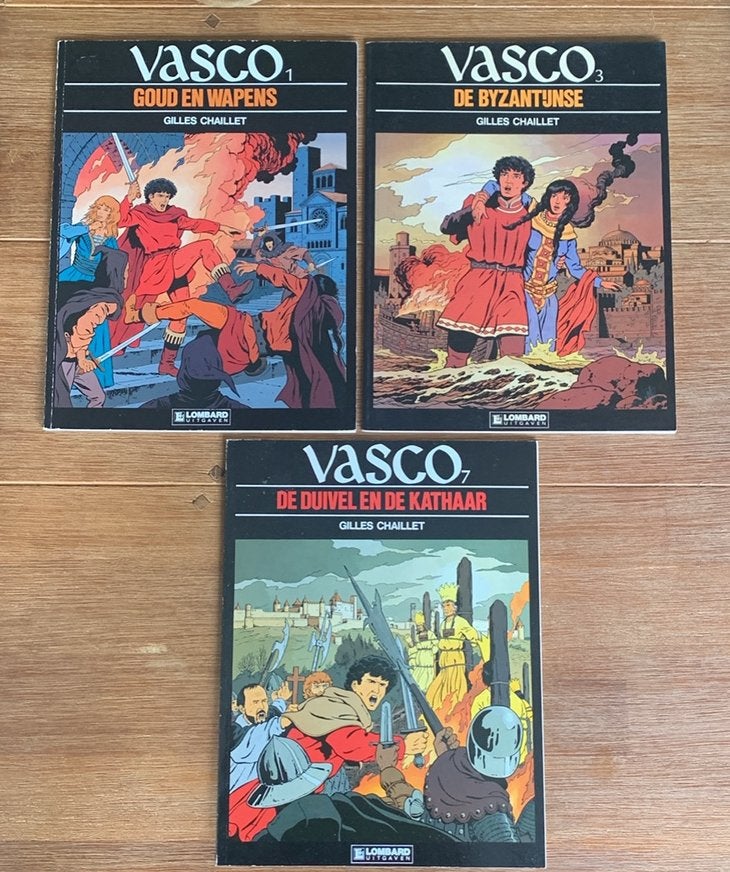Vasco - 3 albums, Meerdere stripboeken, Ophalen of Verzenden, Gelezen