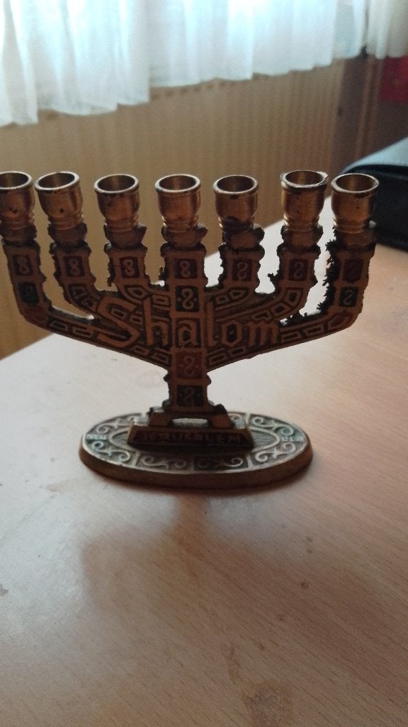 Kandelaar uit Jerusalem/ Israel uit Messing, Antiek en Kunst, Ophalen of Verzenden, Overige materialen
