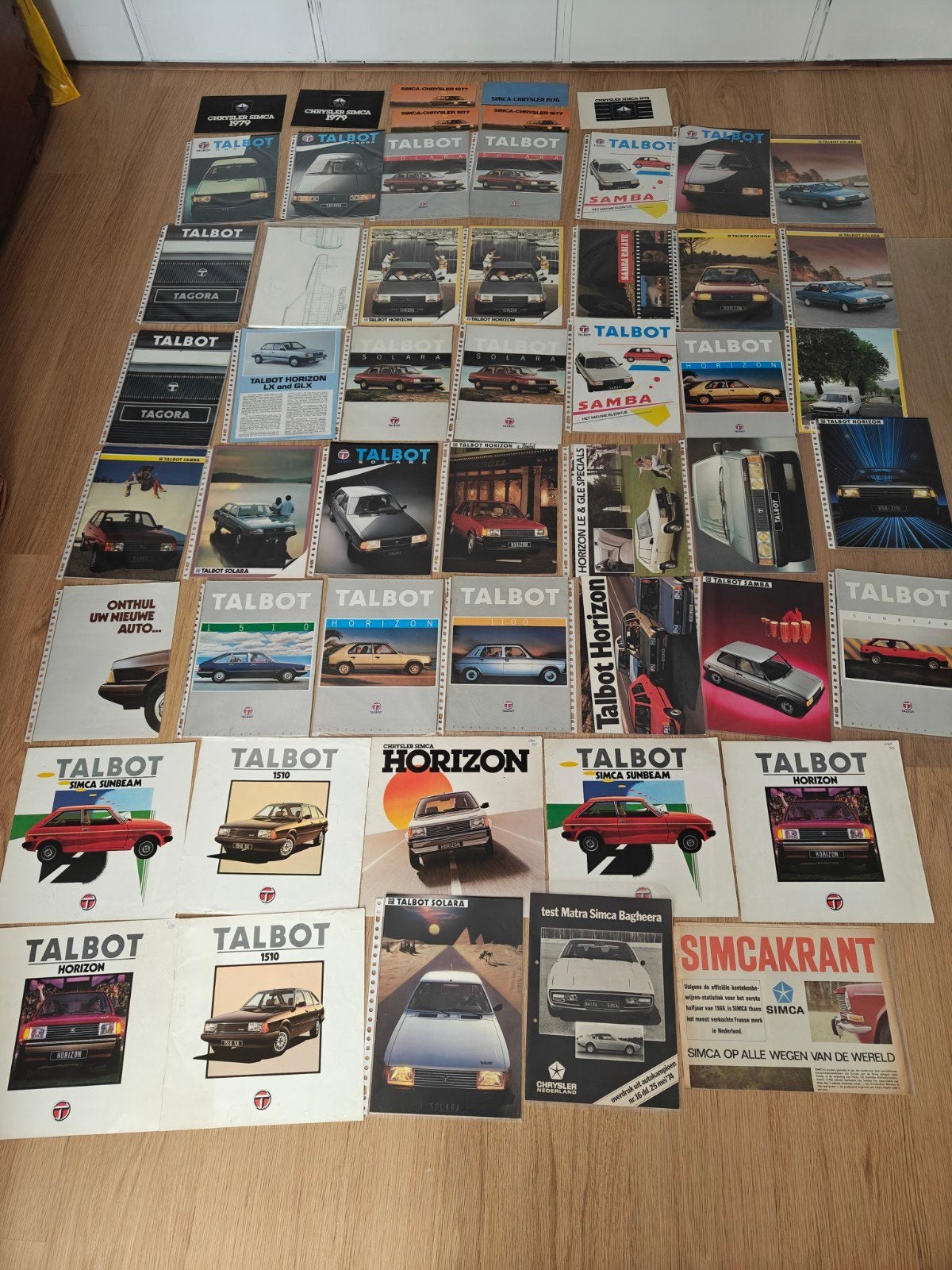 Verzameling 52 Talbot - Simca auto brochures folders, Ophalen of Verzenden, Zo goed als nieuw, Overige merken