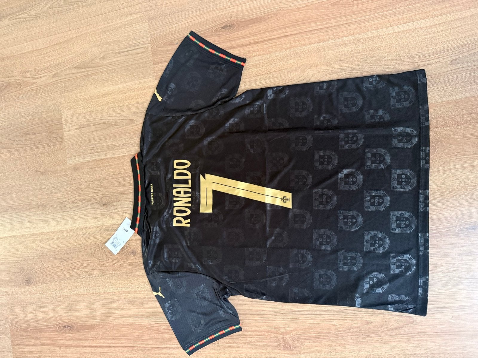 Portugal Ronaldo 7 Thuisshirt Zwart Maat L Nieuw, Maat L, Ophalen of Verzenden, Nieuw, Shirt