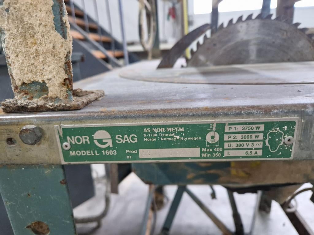 NORSAG MODEL 1603 Cirkelzaag - Krachtige Zaagmachine, Ophalen of Verzenden, 1200 watt of meer, Cirkelzaag, 30 tot 70 mm