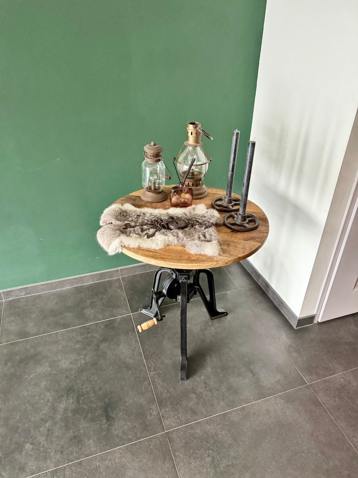 Sidetable in hoogte verstelbaar, Ophalen, Zo goed als nieuw, Laminaat