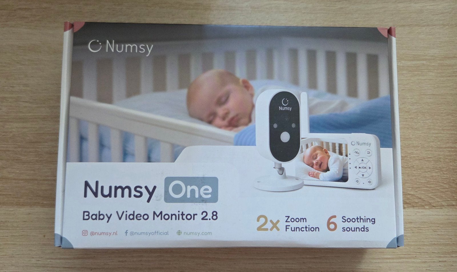 Numsy One - video monitor babyfoon 2.8, Ophalen of Verzenden, Nieuw, 250 meter of meer