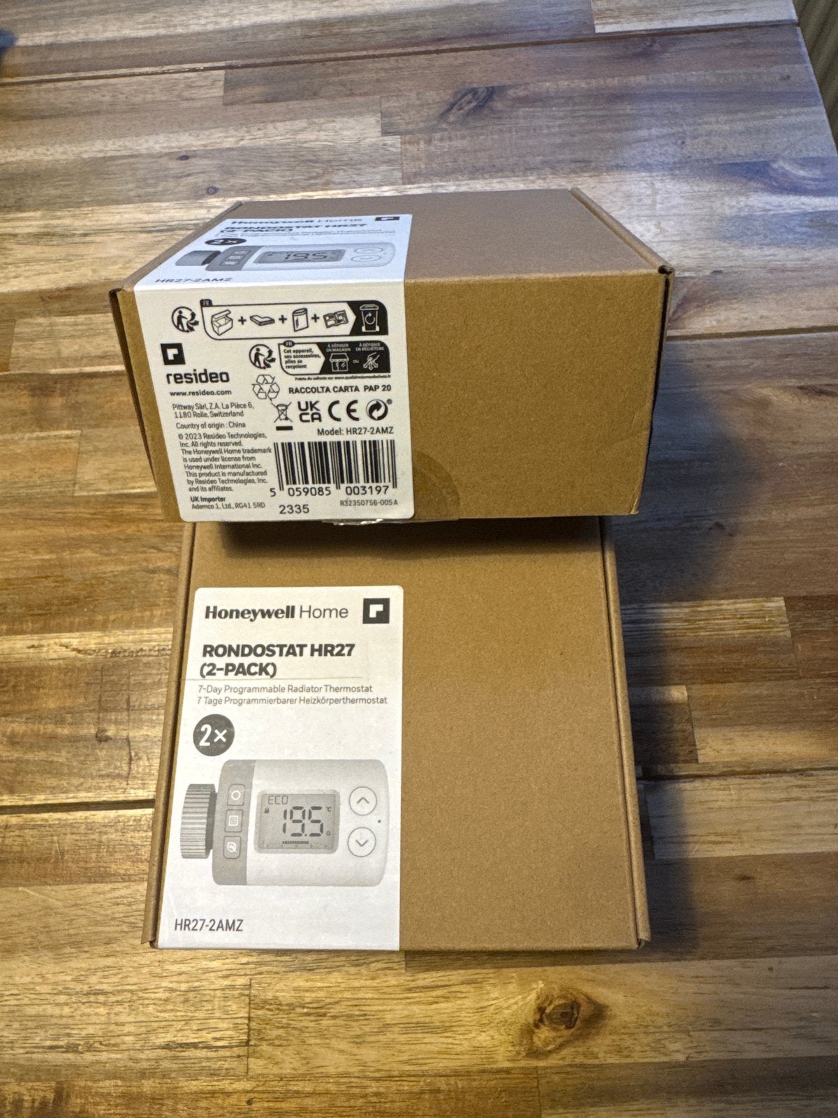 Honeywell Home Rondostat HR27 (2-pack) - Programmeerbare The, Ophalen of Verzenden, Slimme thermostaat, Nieuw