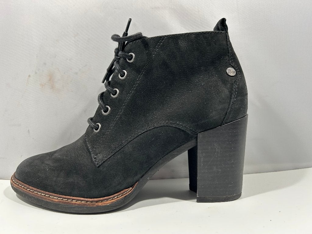 Maat 40, No Stress, zwarte laarsjes op een blokhak, Kleding | Dames, Verzenden, Zwart, Lage of Enkellaarzen, Zo goed als nieuw