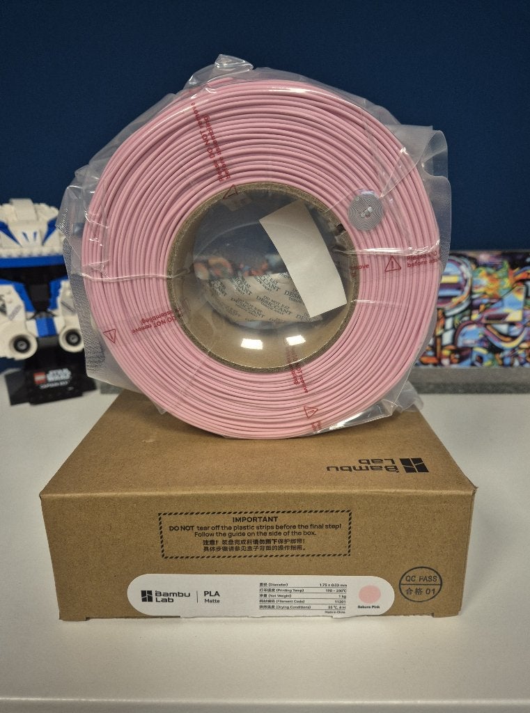 Bambu Lab PLA Matte refill - Sakura Pink (1kg), Computers en Software, Ophalen of Verzenden, Nieuw, Filamentrollen