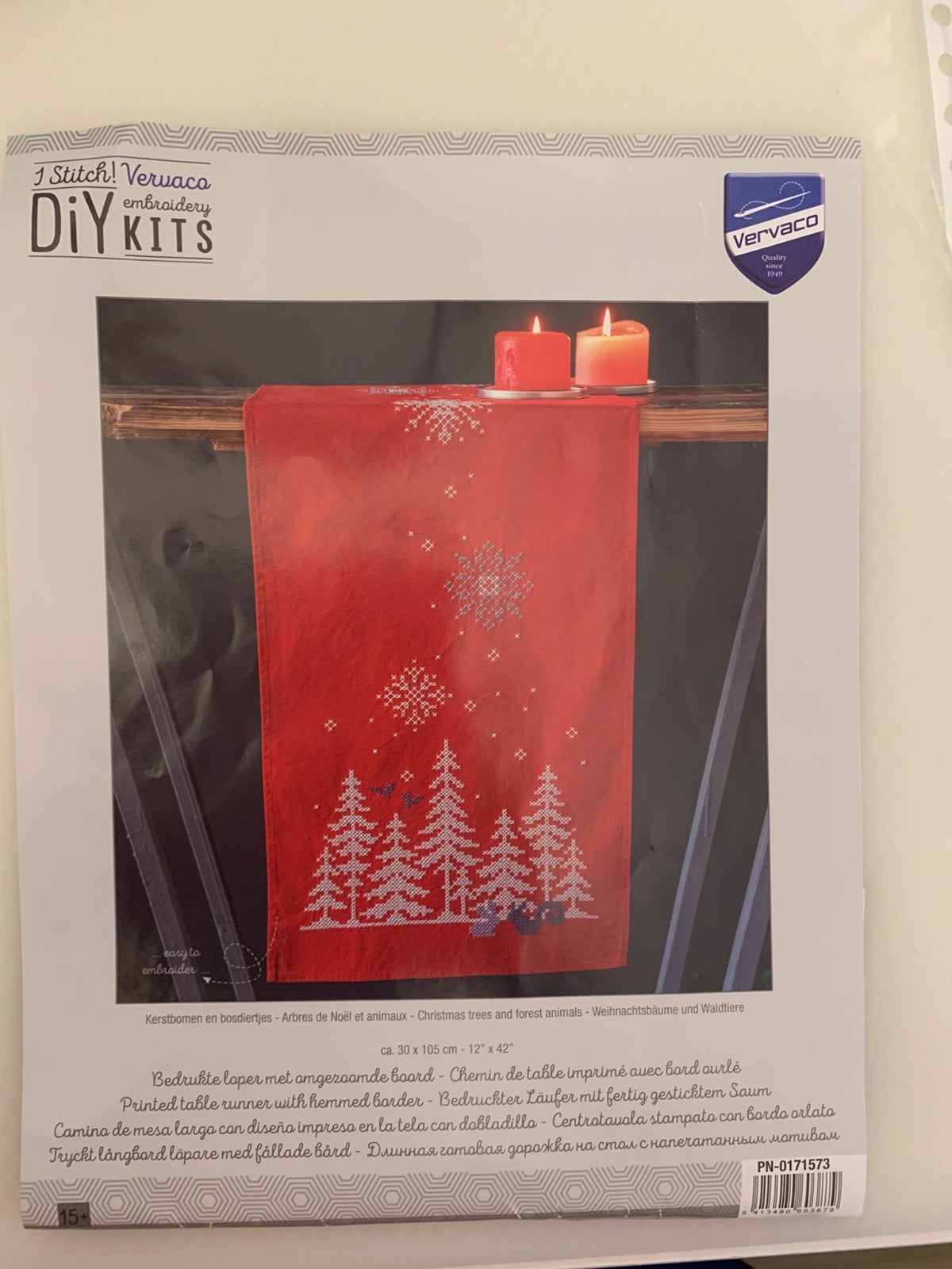 vervaco Voorbedrukte KERSTLOPER, Ophalen of Verzenden, Nieuw, Handborduren, Borduurpakket