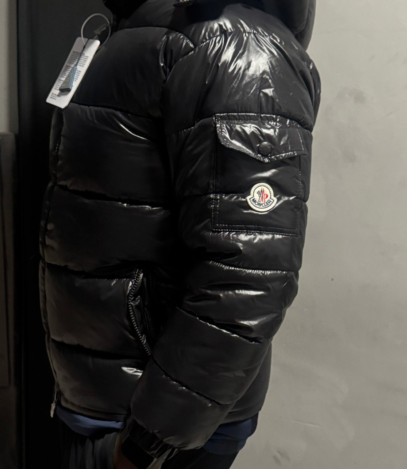 Moncler jas, Ophalen of Verzenden, Zo goed als nieuw, Zwart