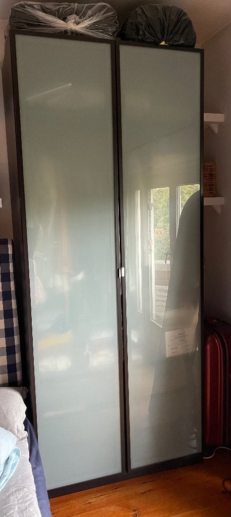 IKEA Wardrobe met hangruimte en lades, B100xD60xH236 cm, Ophalen, 100 tot 150 cm, 200 cm of meer, Met klep(pen)