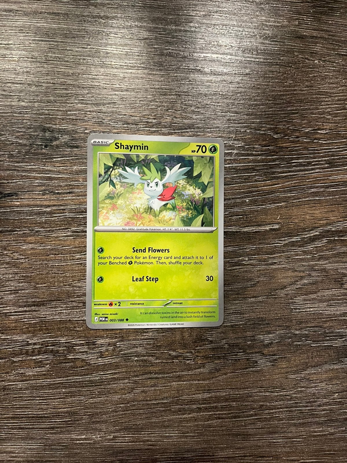 Shaymin POR 003/088, Ophalen of Verzenden, Zo goed als nieuw