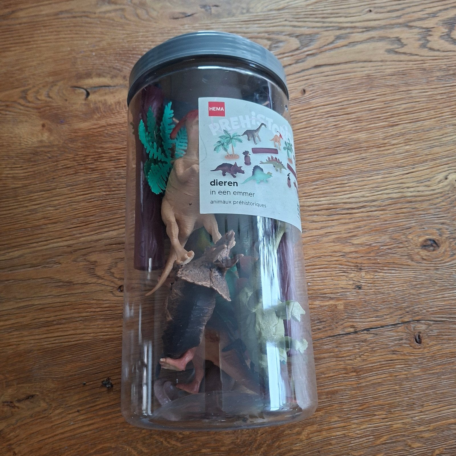 Hema Dieren in een Emmer - Prehistorische Dieren, Ophalen, Gebruikt