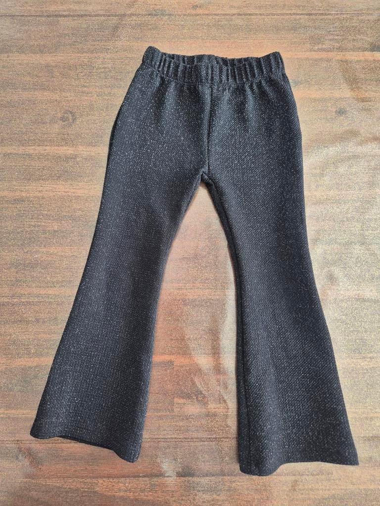 Prénatal zwarte glitter flared broek maat 104, Meisje, Ophalen of Verzenden, Zo goed als nieuw, Prénatal