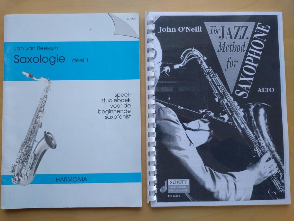 Saxofoon oefenboek saxologie - Jan van Beekum, Ophalen of Verzenden, Artiest