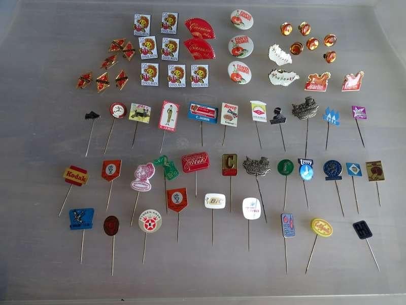 60 x Reclame Speldjes - Oude Speldjes - Diverse Soorten, Verzamelen, Speldjes, Pins en Buttons, Verzenden, Gebruikt, Overige onderwerpen