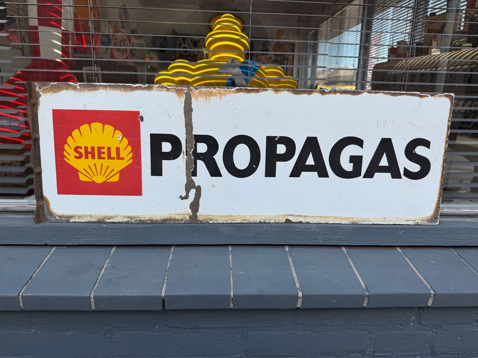 Vintage Shell Propagas/Butagas Emaille Reclamebord, Ophalen of Verzenden