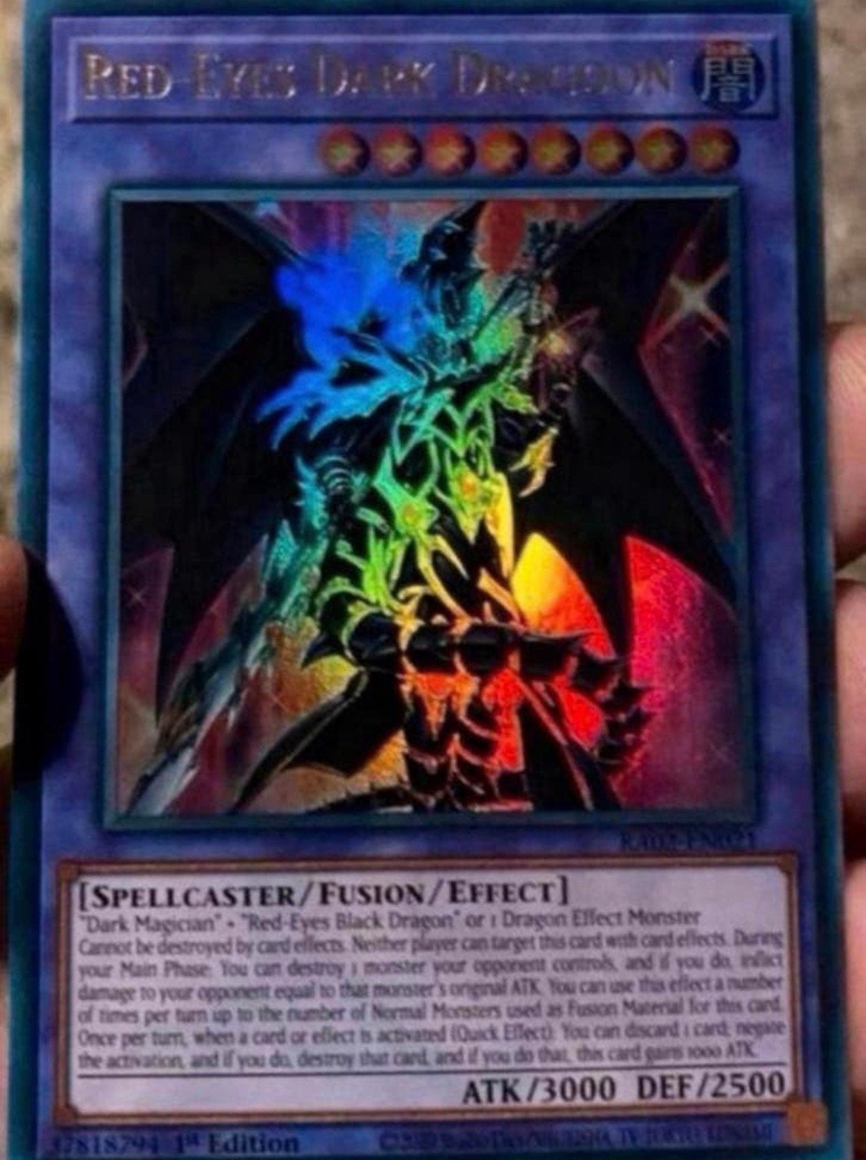 Yu-Gi-Oh! Red Eyes Dark Dragoon RA02 1st Ed M/NM !, Hobby en Vrije tijd, Verzamelkaartspellen | Yu-gi-Oh!, Ophalen of Verzenden
