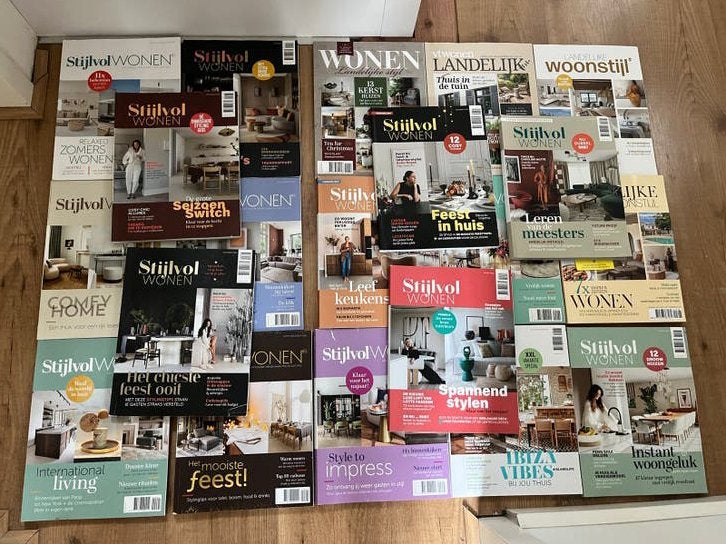 20 woonmagazines Stijlvol Wonen en anderen, Ophalen, Gelezen, Overige typen
