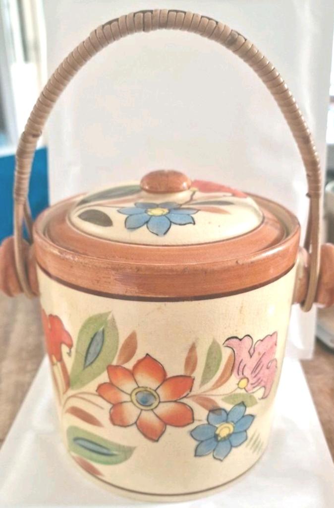 Vintage Japanse pot met bloemmotief, Antiek en Kunst, Ophalen of Verzenden