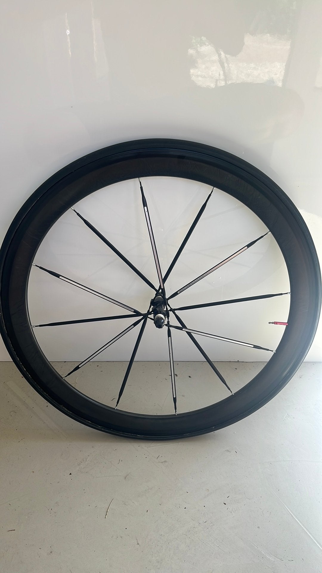 Tijdritwiel 50mm voorwiel aero velgrem, Ophalen of Verzenden, Zo goed als nieuw, Wiel, Carbon
