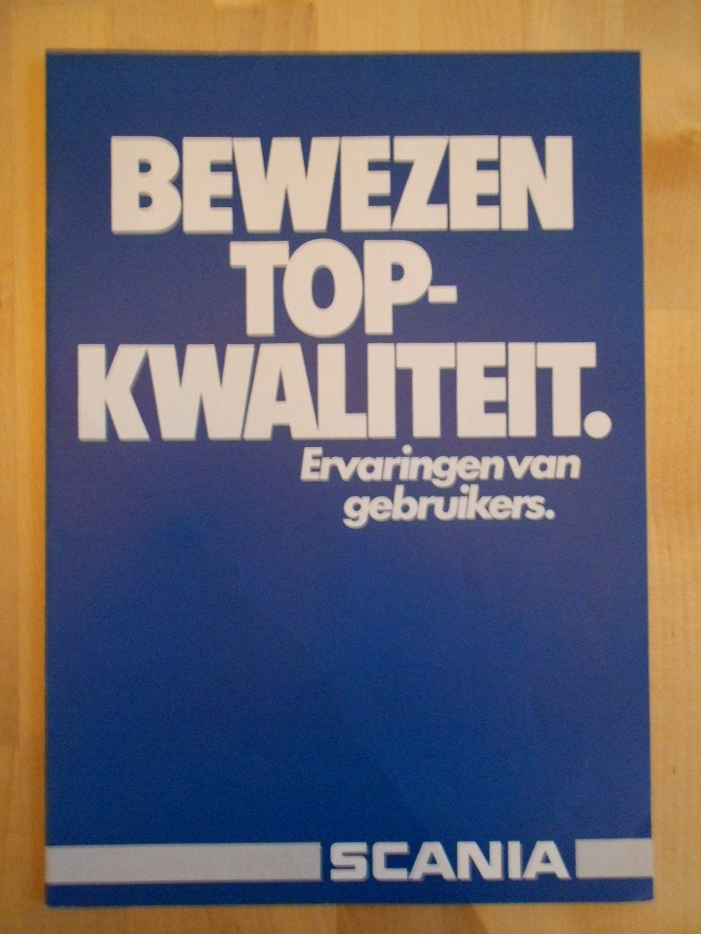 Scania Topkwaliteit Brochure 1980 – 146 141 111 86 81, Ophalen of Verzenden, Zo goed als nieuw, Overige merken, Scania