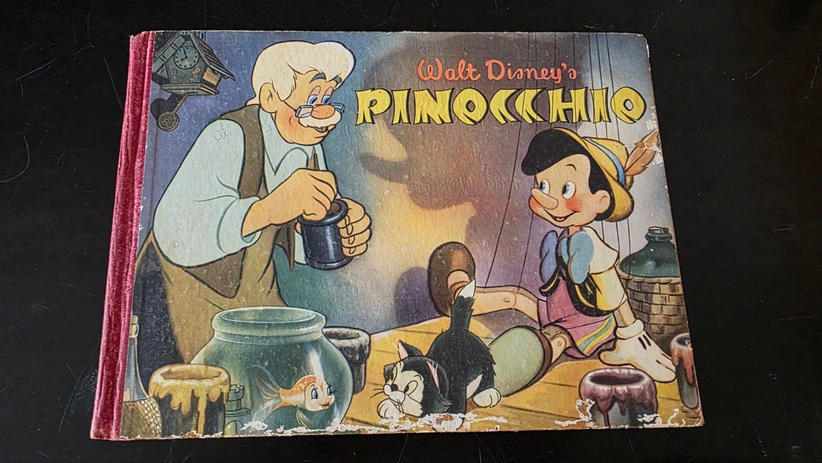 Vintage Walt Disney Plaatjesalbum Pinocchio, Boeken, Ophalen of Verzenden, Gelezen, Margriet, Plaatjesalbum