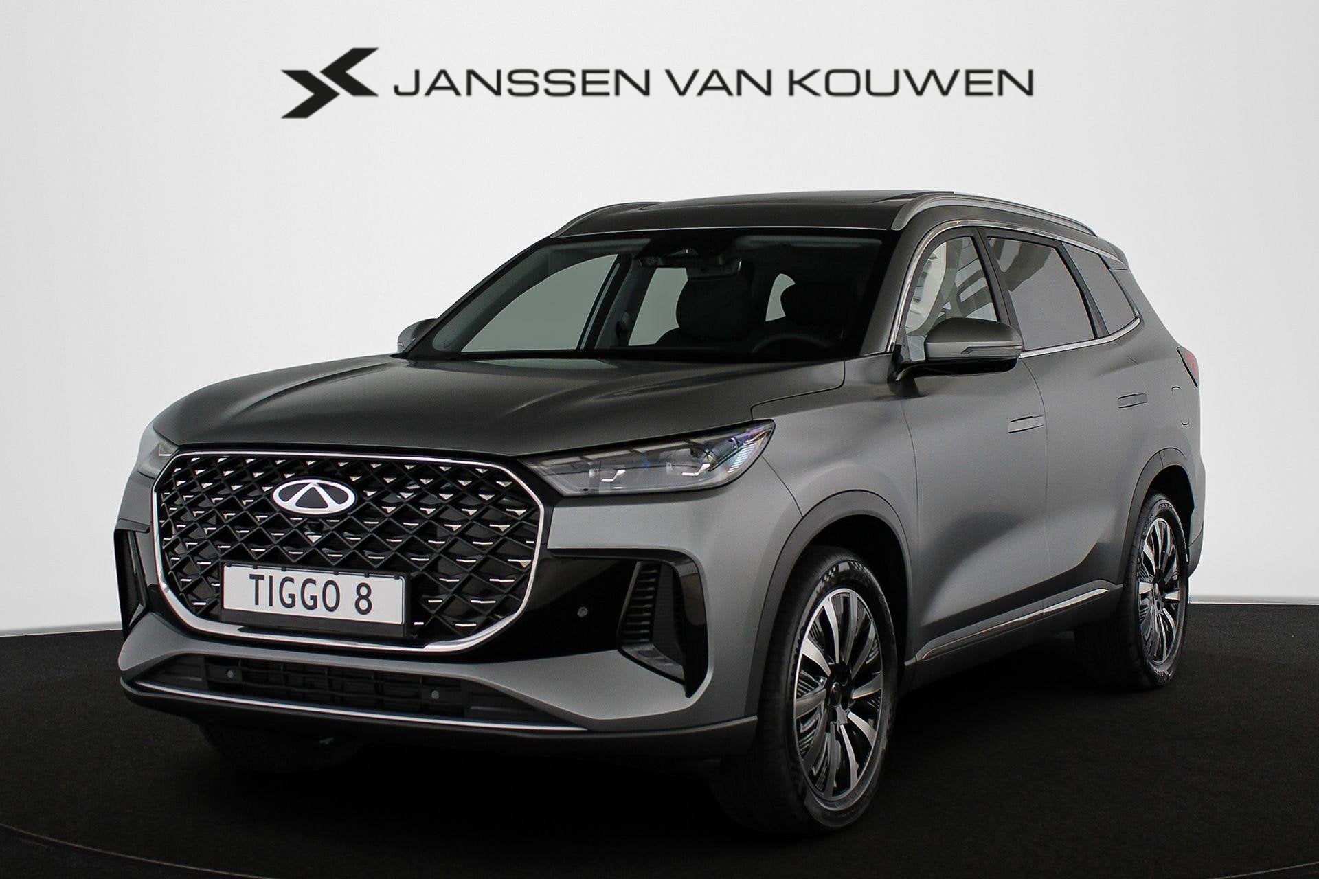 Chery Tiggo 8 1.5 SHS-P Unique 7p 7-peroons PHEV Panoramadak, Auto's, 12 maanden, Automatische klimaatregeling, 4 cilinders, 7 stoelen