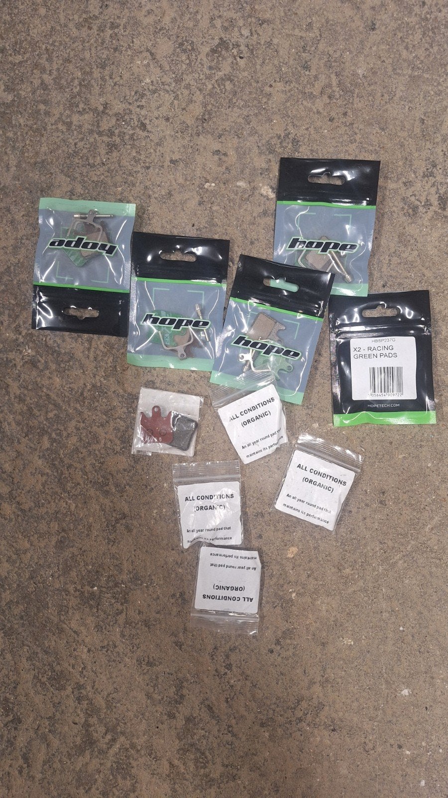 Nieuwe Hope X2 remblokken - Organisch en Racing Green, Overige materialen, Nieuw, Ophalen of Verzenden, Hope
