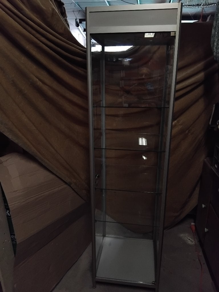vitrine kast, Zo goed als nieuw, Metaal, 150 tot 200 cm, 25 tot 50 cm