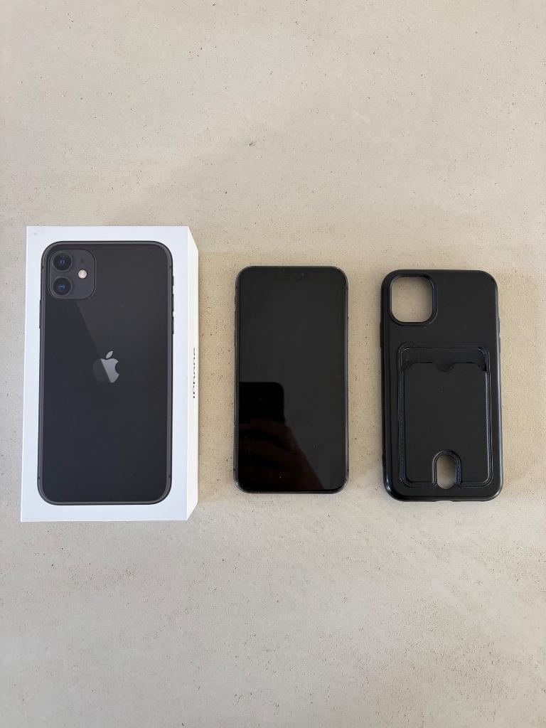 iPhone 11 | Black | 64GB | Incl. Hoesje & Oplader, Ophalen, Gebruikt, IPhone 11, 64 GB