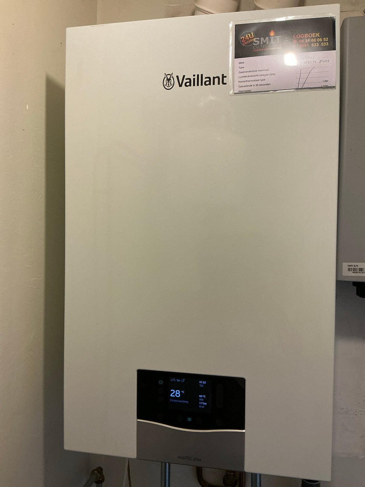 Vaillant ecoTEC plus VHR I 36CS/1-5 CV-ketel (2024), Ophalen, 30 tot 80 cm, Hoog rendement (Hr), Cv-ketel of Combi-ketel
