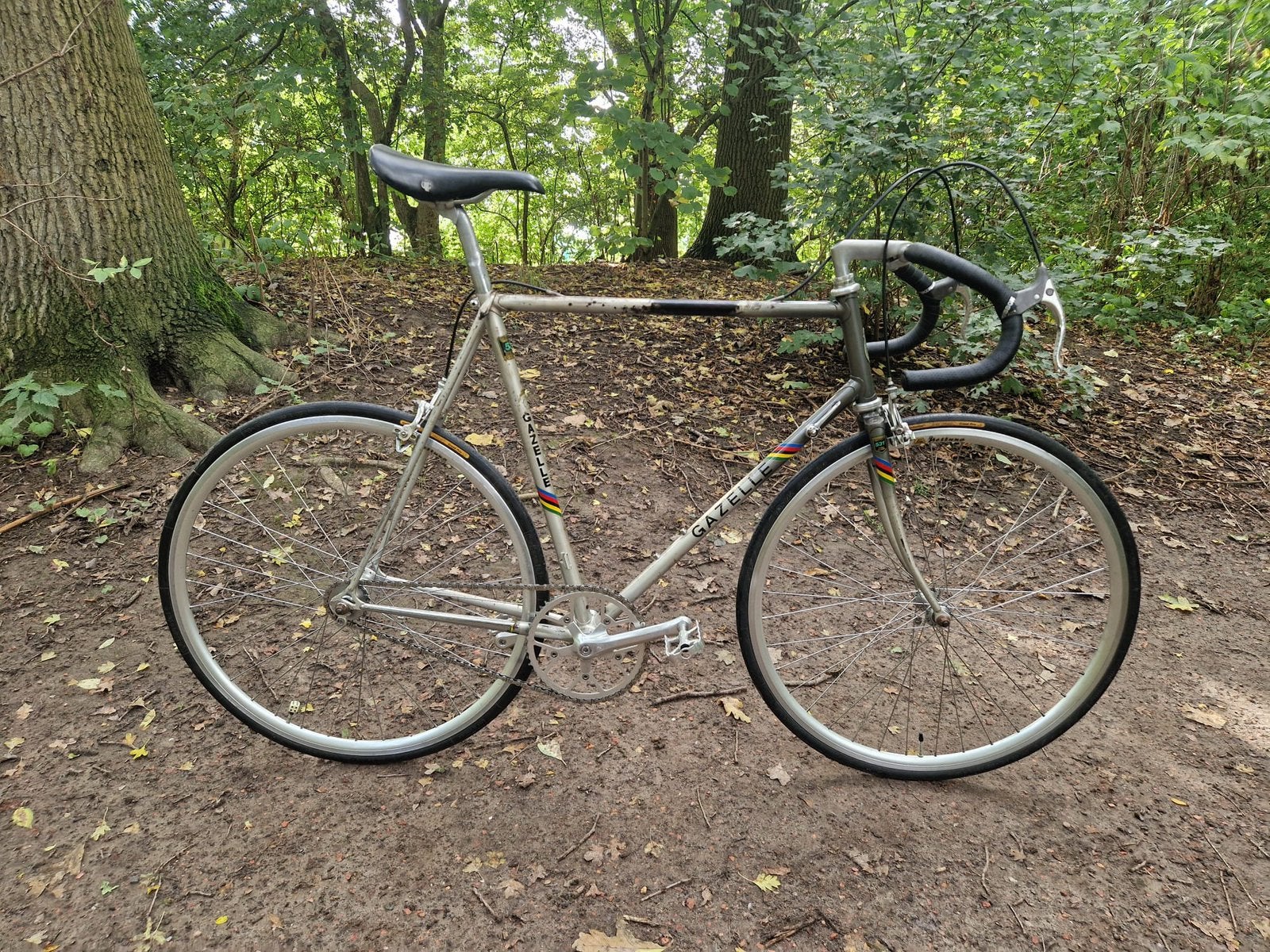Gazelle fixie/singlespeed Racefiets, Ophalen, Gebruikt, Staal, Velgrem
