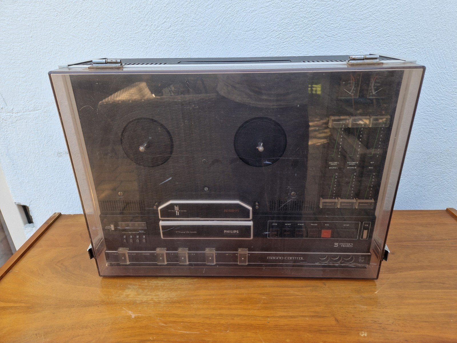 Philips N4411 Bandrecorder - Gaat aan, heeft onderhoud nodig, Onbekend, Ophalen of Verzenden, Met stofkap, Onbekend