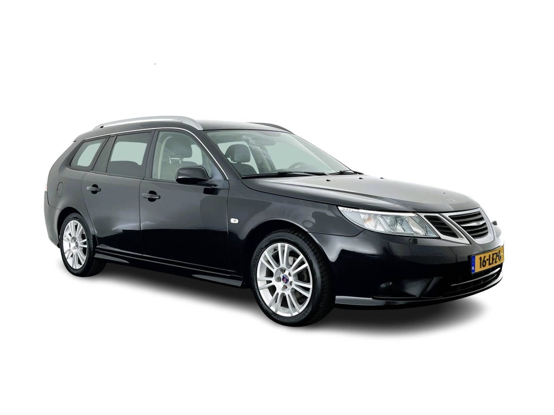 Saab 9-3 Sport Estate 1.8t Vector Aut. *LEATHER-FABRIC | XEN, 1998 cc, Gebruikt, Zwart, 4 cilinders
