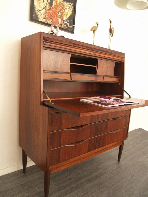 Erling Torvits Deens jaren 60 design wandmeubel secretaire, Huis en Inrichting, Kasten | Secretaires, Gebruikt, -, -, Ophalen of Verzenden
