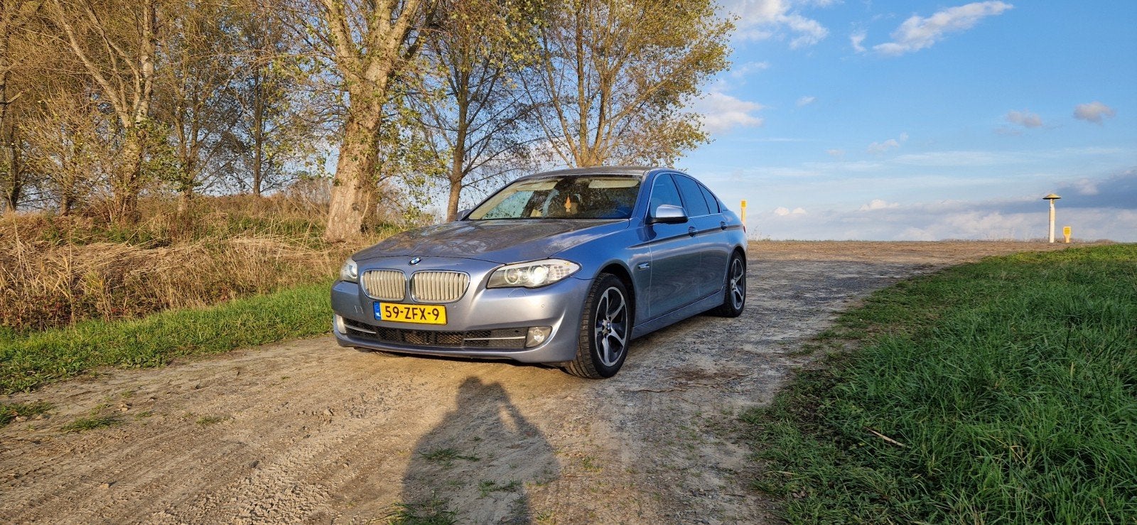 BMW 5-Serie 3.0 Activehybrid AUT 2012 Blauw, Ophalen of Verzenden