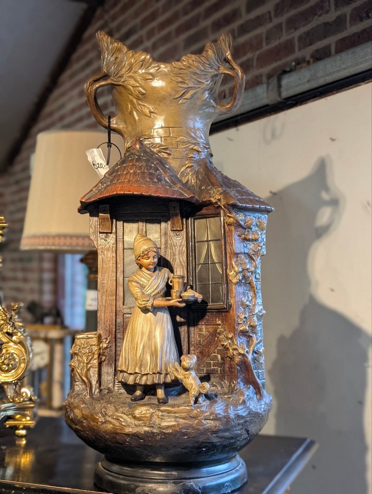 grote antieke terracotta sier vaas 70 cm hoog €320, Antiek en Kunst, Antiek | Vazen, Ophalen
