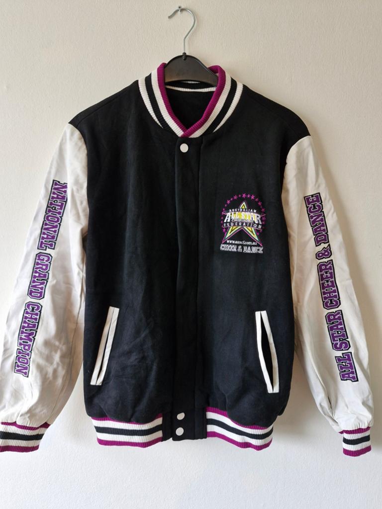 Baseballjack Australian Cheerleading maat S, Verzenden, Zo goed als nieuw, Maat 36 (S), Paars