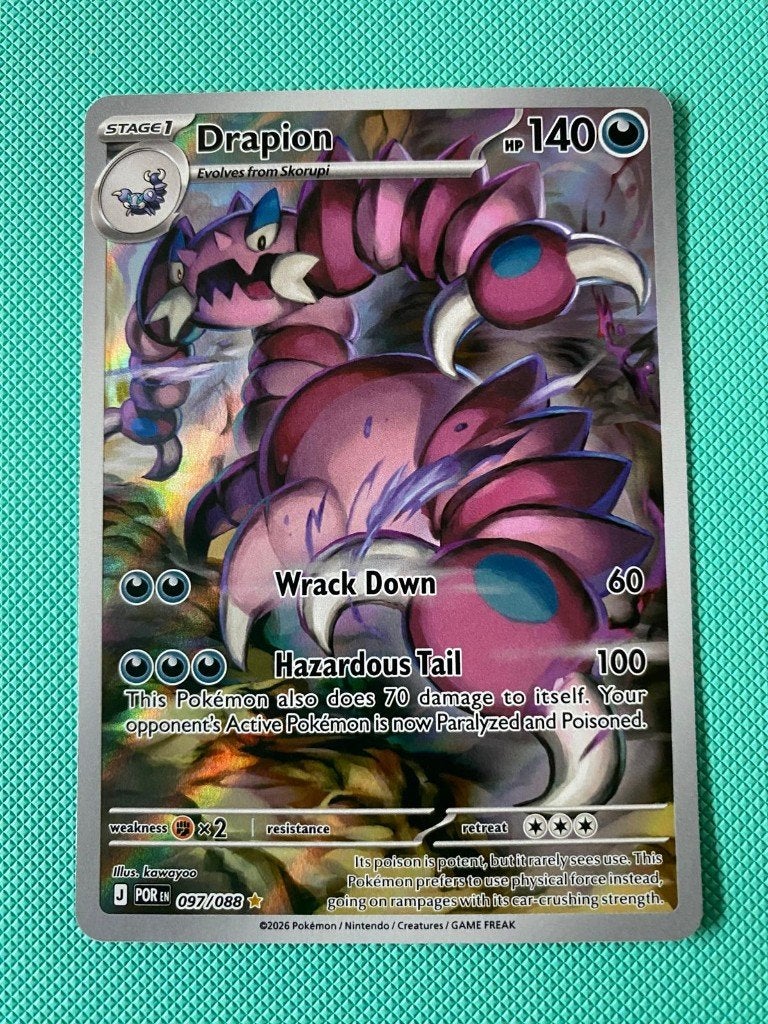 Drapion 097/088 POR, Ophalen of Verzenden, Nieuw, Losse kaart, Foil