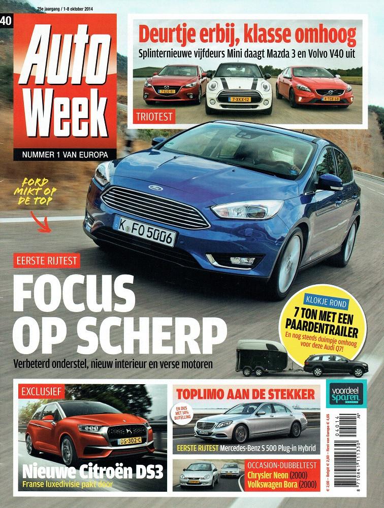 Autoweek 2014 nr. 40 (o.a. Mini Cooper 5-deurs & Volvo V40), Verzenden, Gelezen, Algemeen